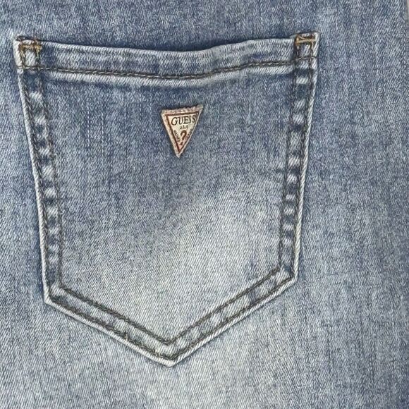 Guess Skinny Ankle Jeans Women’s Size 28 Classic Light Wash Logo Patch - Picture 5 of 8